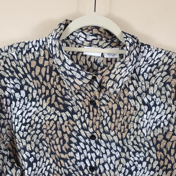 Vintage Liz Baker Print Button Up Blouse Size 18 - Picture 3 of 10